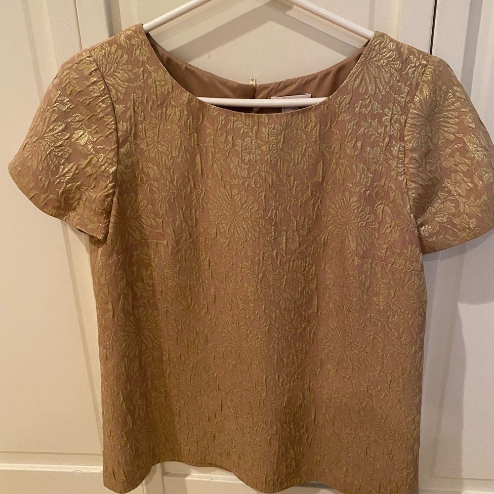 JCrew gold blouse